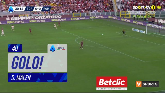 GOLO! Roma, D. Malen aos 40', Torino 0-1 Roma