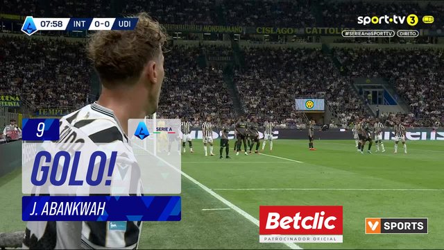 GOLO! Udinese, J. Abankwah aos 9', Internazionale 0-1 Udinese