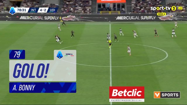 GOLO! Internazionale, A. Bonny aos 79', Internazionale 5-2 Udinese