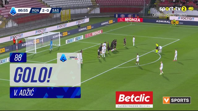 GOLO! Sassuolo, V. Adžić aos 88', Monza 2-1 Sassuolo