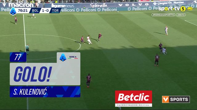 GOLO! Torino, S. Kulenović aos 77', Bologna 1-1 Torino