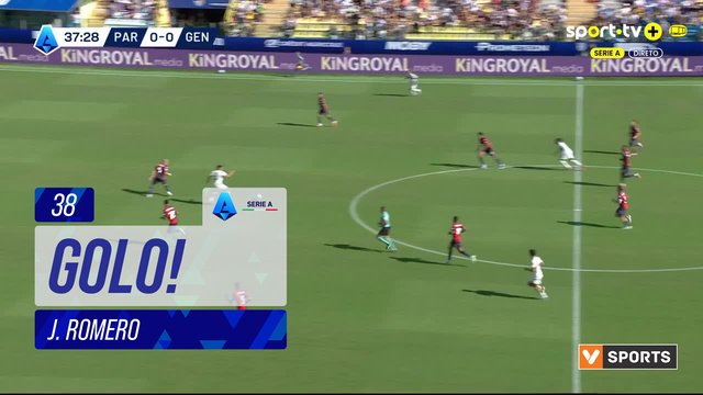 GOLO! Parma, J. Romero aos 38', Parma 1-0 Genoa