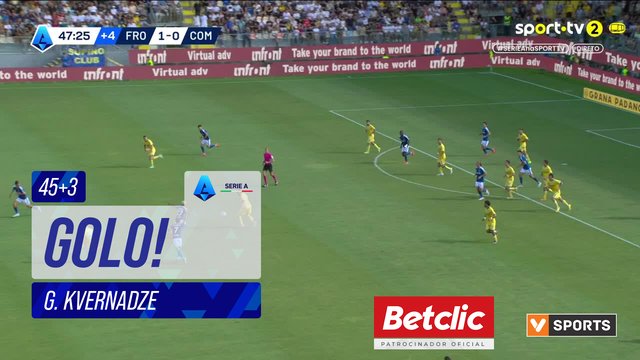 GOLO! Frosinone, G. Kvernadze aos 45'+3', Frosinone 2-0 Como