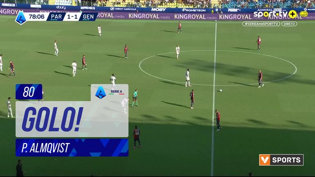 GOLO! Parma, P. Almqvist aos 80', Parma 2-1 Genoa