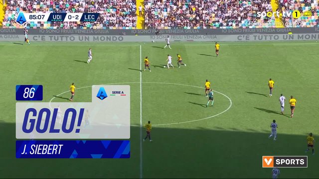 GOLO! Lecce, J. Siebert aos 86', Udinese 0-3 Lecce