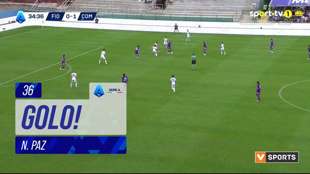 GOLO! Como, N. Paz aos 36', Fiorentina 0-2 Como