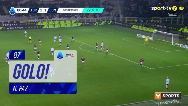 GOLO! Como, N. Paz aos 87', Torino 1-2 Como