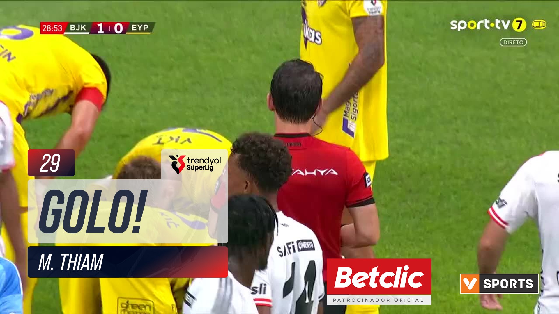 GOLO! Eyüpspor, M. Thiam aos 29', Beşiktaş 1-1 Eyüpspor