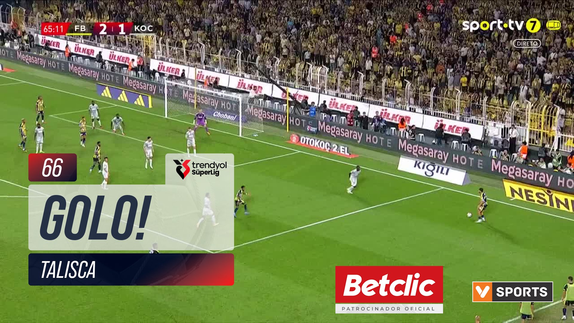GOLO! Fenerbahçe, Talisca aos 66', Fenerbahçe 3-1 Kocaelispor