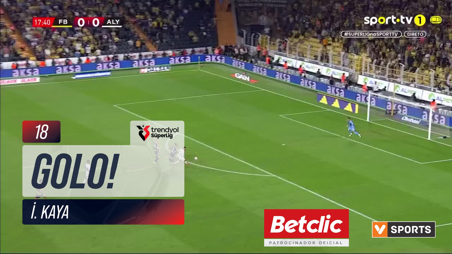 GOLO! Alanyaspor, İ. Kaya aos 18', Fenerbahçe 0-1 Alanyaspor