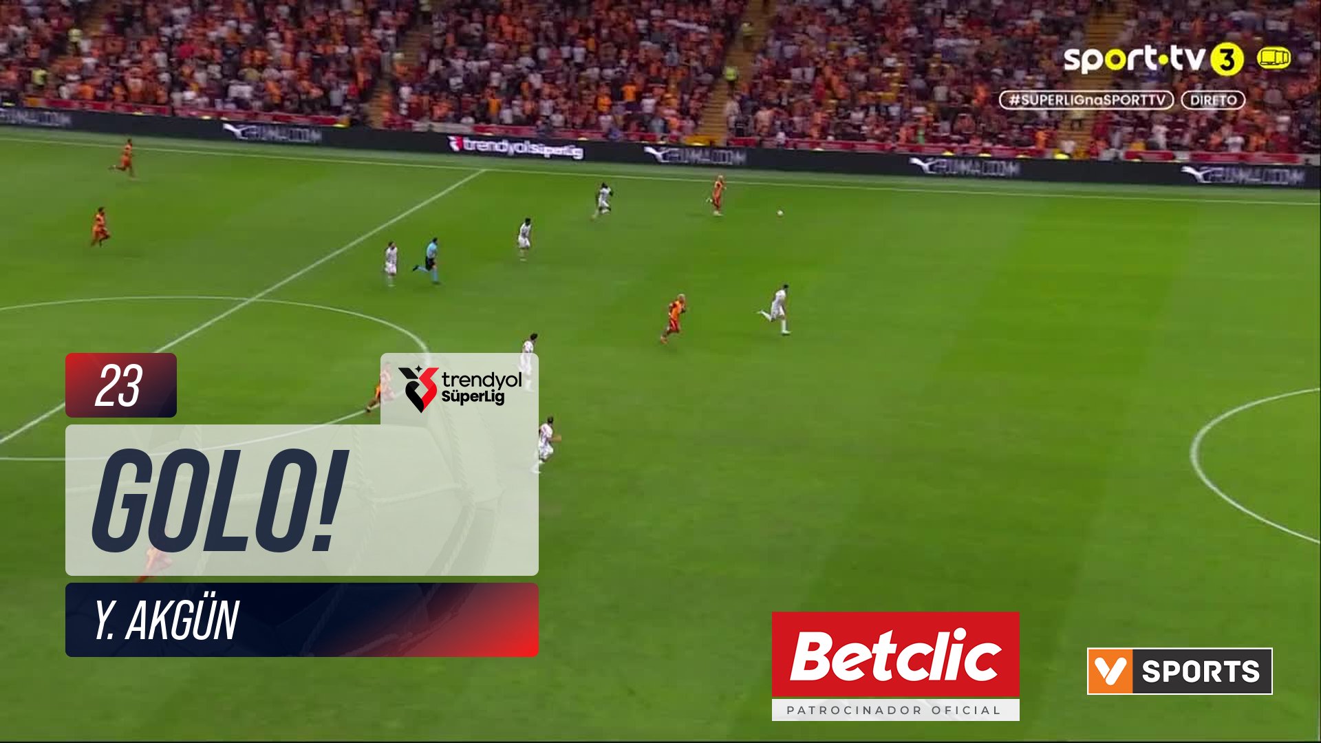 GOLO! Galatasaray, Y. Akgün aos 23', Galatasaray 1-0 Konyaspor