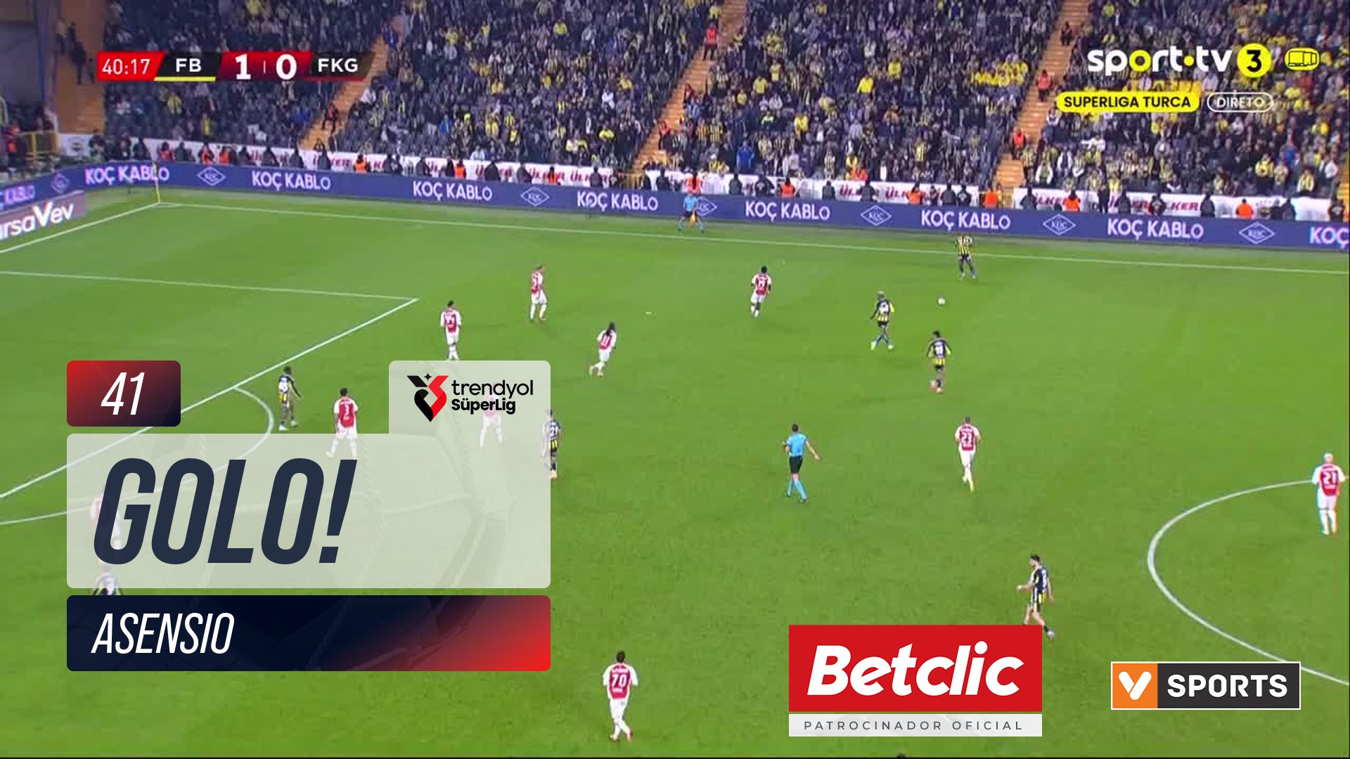GOLO! Fenerbahçe, Asensio aos 41', Fenerbahçe 2-0 Fatih Karagümrük