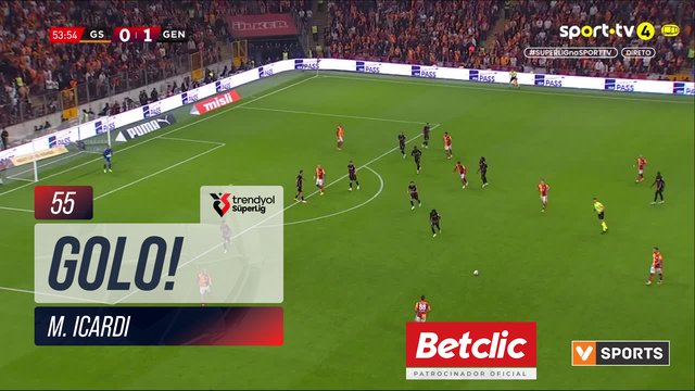 GOLO! Galatasaray, M. Icardi aos 55', Galatasaray 1-1 Gençlerbirliği