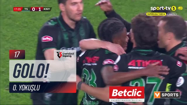 GOLO! Konyaspor, O. Yokuşlu (p.b.) aos 17', Trabzonspor 0-1 Konyaspor