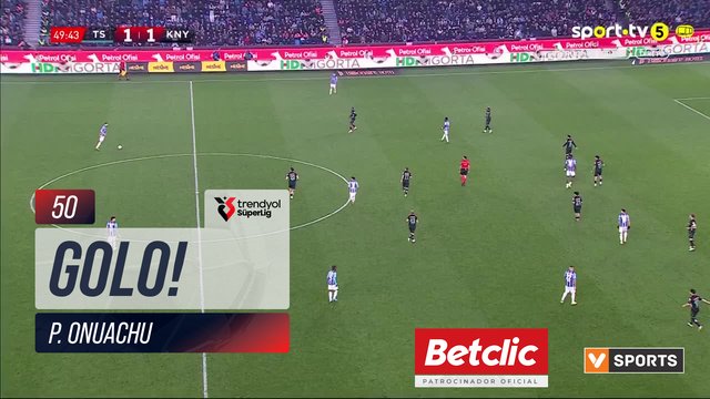 GOLO! Trabzonspor, P. Onuachu aos 50', Trabzonspor 2-1 Konyaspor