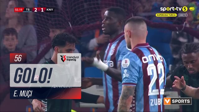 GOLO! Trabzonspor, E. Muçi aos 56', Trabzonspor 3-1 Konyaspor