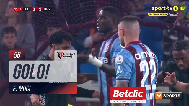 GOLO! Trabzonspor, E. Muçi aos 56', Trabzonspor 3-1 Konyaspor