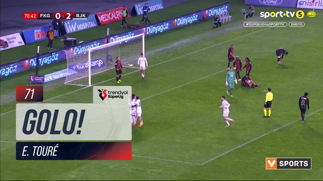 GOLO! Beşiktaş, E. Touré aos 71', Fatih Karagümrük 0-2 Beşiktaş