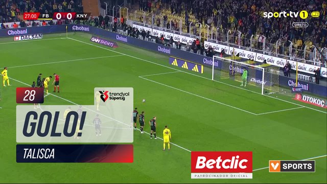 GOLO! Fenerbahçe, Talisca aos 28', Fenerbahçe 1-0 Konyaspor