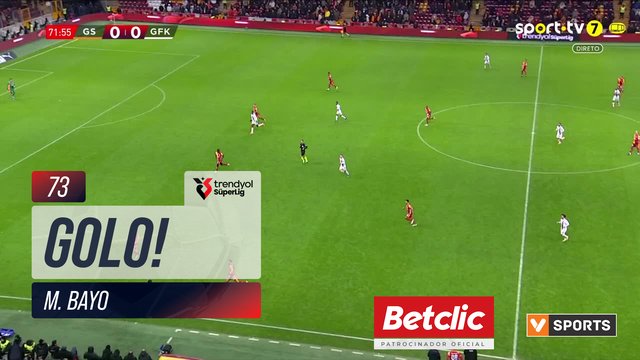 GOLO! Gaziantep FK, M. Bayo aos 73', Galatasaray 0-1 Gaziantep FK