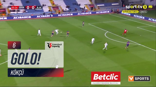 GOLO! Beşiktaş, Kökçü aos 6', Eyüpspor 0-1 Beşiktaş