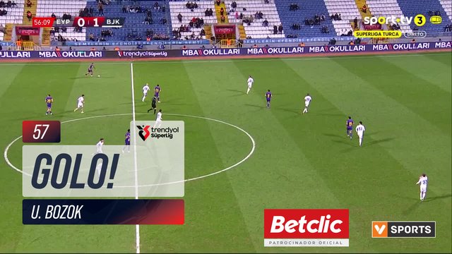 GOLO! Eyüpspor, U. Bozok aos 57', Eyüpspor 1-1 Beşiktaş
