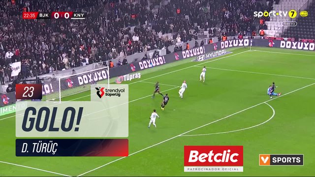 GOLO! Konyaspor, D. Türüç aos 23', Beşiktaş 0-1 Konyaspor