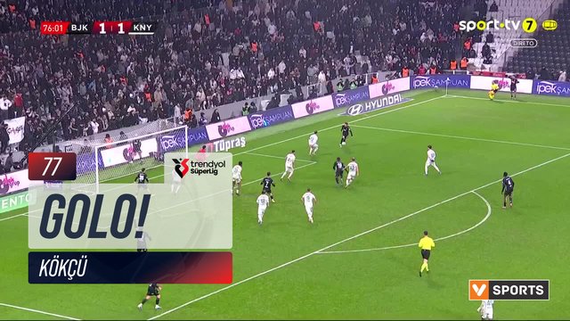 GOLO! Beşiktaş, Kökçü aos 77', Beşiktaş 2-1 Konyaspor