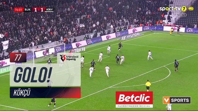 GOLO! Beşiktaş, Kökçü aos 77', Beşiktaş 2-1 Konyaspor