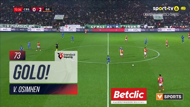 GOLO! Galatasaray, V. Osimhen aos 73', Rizespor 0-3 Galatasaray