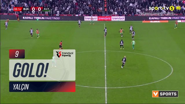GOLO! Alanyaspor, Yalçın aos 9', Beşiktaş 0-1 Alanyaspor