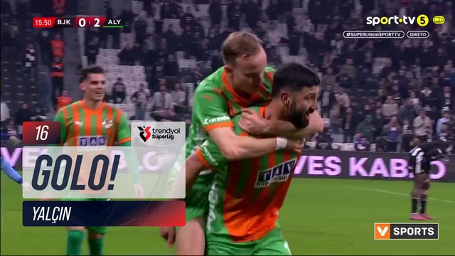 GOLO! Alanyaspor, Yalçın aos 16', Beşiktaş 0-2 Alanyaspor