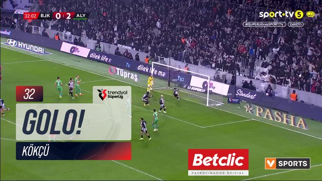 GOLO! Beşiktaş, Kökçü aos 32', Beşiktaş 1-2 Alanyaspor
