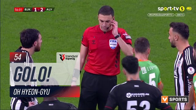 GOLO! Beşiktaş, Oh Hyeon-Gyu aos 54', Beşiktaş 2-2 Alanyaspor