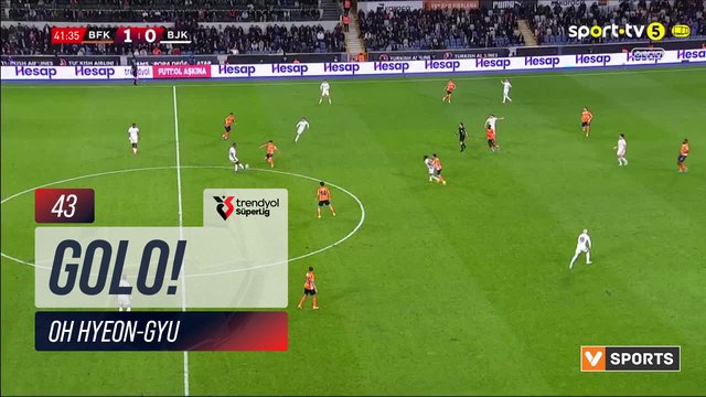 GOLO! Beşiktaş, Oh Hyeon-Gyu aos 43', Başakşehir 1-1 Beşiktaş