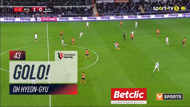 GOLO! Beşiktaş, Oh Hyeon-Gyu aos 43', Başakşehir 1-1 Beşiktaş