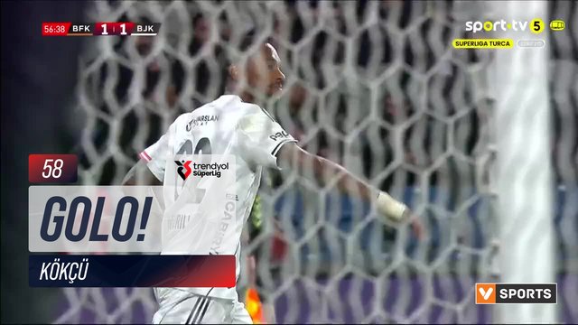 GOLO! Beşiktaş, Kökçü aos 58', Başakşehir 1-2 Beşiktaş