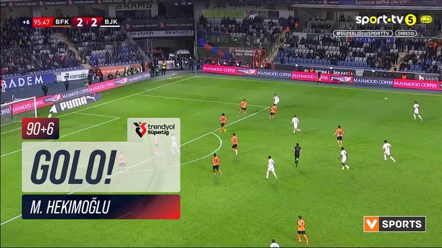 GOLO! Beşiktaş, M. Hekimoğlu aos 90'+6', Başakşehir 2-3 Beşiktaş