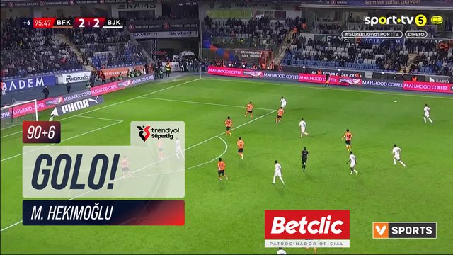 GOLO! Beşiktaş, M. Hekimoğlu aos 90'+6', Başakşehir 2-3 Beşiktaş