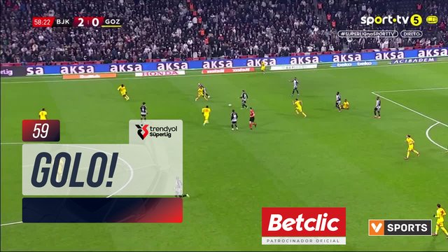 GOLO! Beşiktaş aos 59', Beşiktaş 3-0 Göztepe