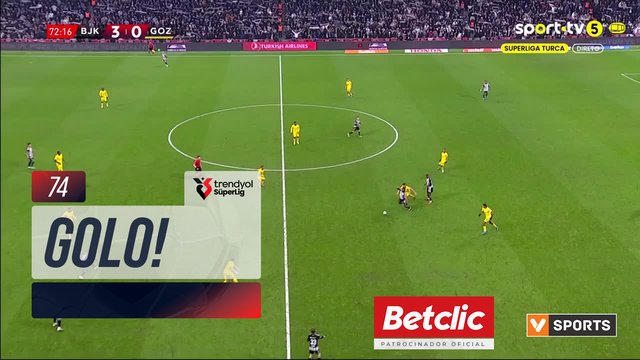 GOLO! Beşiktaş aos 74', Beşiktaş 4-0 Göztepe