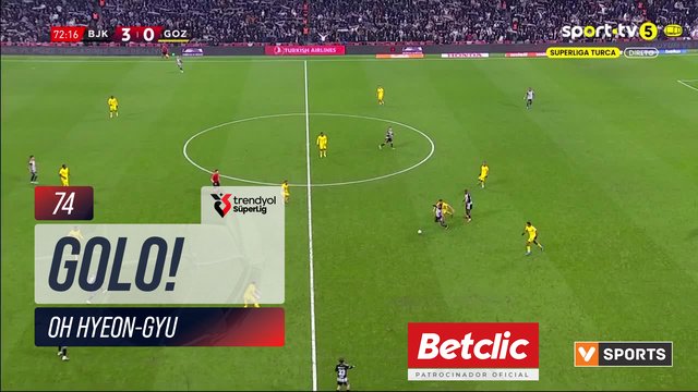 GOLO! Beşiktaş, Oh Hyeon-Gyu aos 74', Beşiktaş 4-0 Göztepe