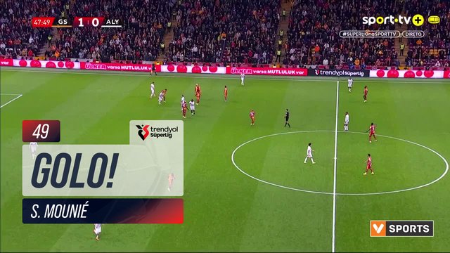 GOLO! Alanyaspor, S. Mounié aos 49', Galatasaray 1-1 Alanyaspor
