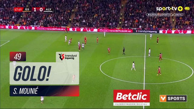 GOLO! Alanyaspor, S. Mounié aos 49', Galatasaray 1-1 Alanyaspor