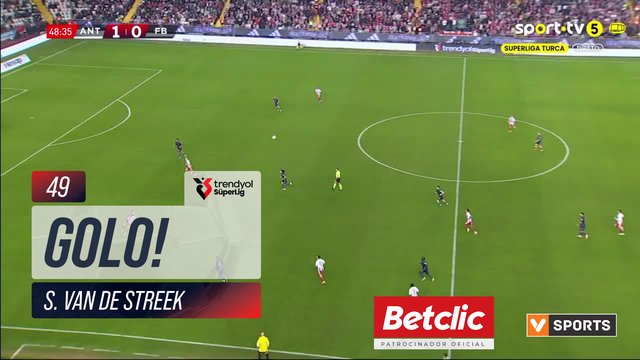 GOLO! Antalyaspor, S. van de Streek aos 49', Antalyaspor 2-0 Fenerbahçe