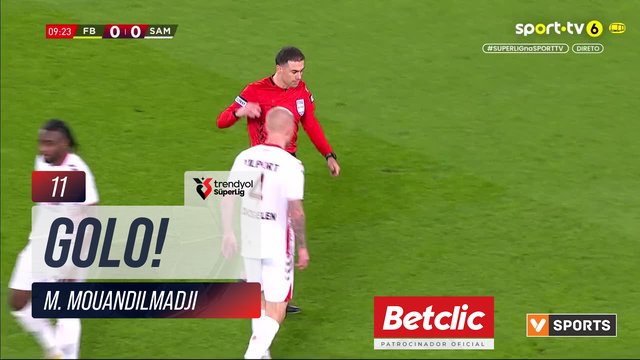 GOLO! Samsunspor, M. Mouandilmadji aos 11', Fenerbahçe 0-1 Samsunspor