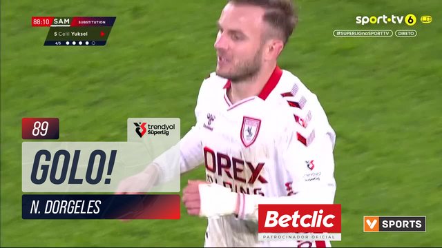 GOLO! Fenerbahçe, N. Dorgeles aos 89', Fenerbahçe 2-2 Samsunspor