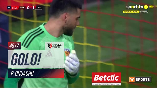 GOLO! Trabzonspor, P. Onuachu aos 45'+7', Kayserispor 0-2 Trabzonspor