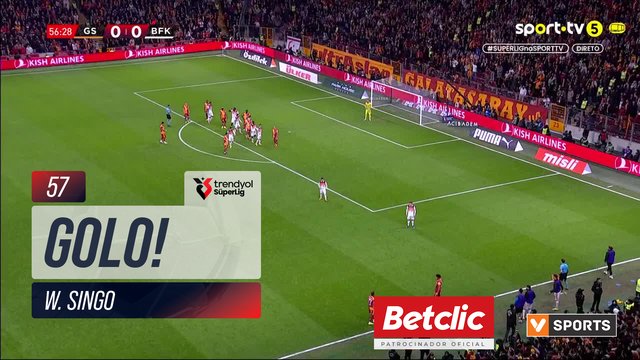 GOLO! Galatasaray, W. Singo aos 57', Galatasaray 1-0 Başakşehir