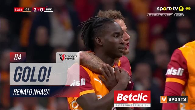 GOLO! Galatasaray, Renato Nhaga aos 84', Galatasaray 3-0 Başakşehir